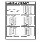 Outdoor Lawn Garden Tool Storage Shed - 4-Ft x 5-Ft