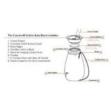 65-Gallon Urn Style Rain Barrel in Terra Cotta