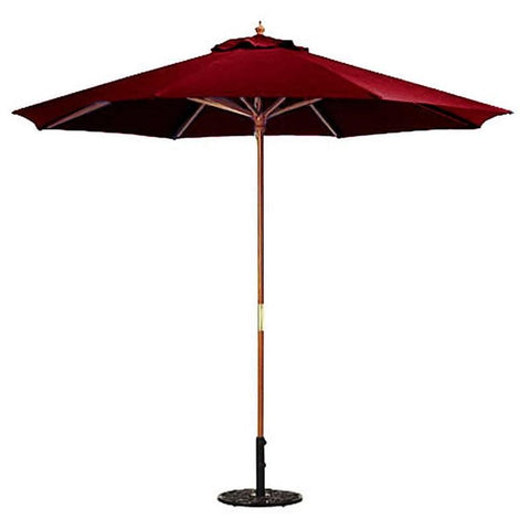 9-FT Market - Patio Umbrella with Burgundy Canopy
