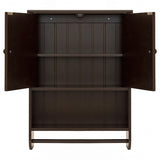 Espresso Bathroom Wall Cabinet Cupboard with Towel Bar