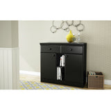 Black Sideboard Console Table Buffet Server with Adjustable Shelves