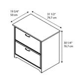 2-Drawer Lateral File Cabinet in Cherry Wood Finish