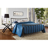 Full size Bronze Metal Platform Bed with Headboard and Footboard
