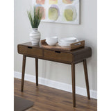 Modern Classic Solid Wood Console Sofa Table in Walnut Wood Finish