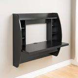 Modern Space Saving Wall Mounted Floating Laptop Desk in Black