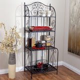 Outdoor - Indoor Durable Metal Bakers Rack Potting Bench Garden Shelving Unit