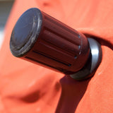 11-Ft Patio Umbrella with Brick Red Canopy and Metal Pole