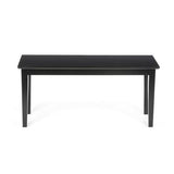Solid Wood Entryway Accent Bench in Black