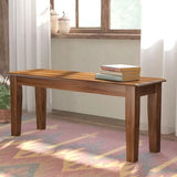 Brown Wood Entryway Accent Bench