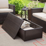 Outdoor Wicker Resin 4-Piece Patio Furniture Dinning Set with 2 Chairs Loveseat and Coffee Table