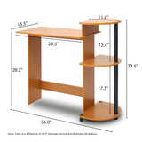 Simple Modern Home Office Computer Desk in Cherry Black Finish