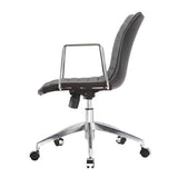 Black Mid-Back Modern Mid-Century Style Comfortable Office Chair