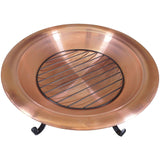 Large 29-inch Outdoor Fire Pit in 100% Solid Copper with Screen Cover