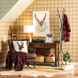 Metal Tree Branch Style Coat Rack with Multiple Hooks in Brown