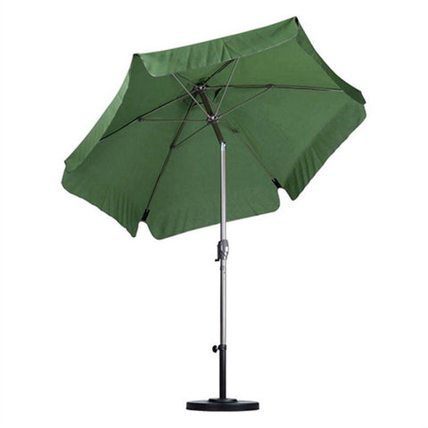 Palm Green 7.5-Ft Outdoor Patio Umbrella with Champagne Metal Pole