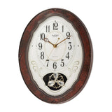 Wood Frame Pendulum Wall Clock - Plays Melodies on the Hour