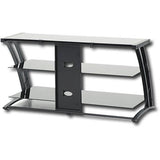 Black Modern Flat Screen Panel TV Stand - Entertainment Center