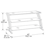 Black Modern Flat Screen Panel TV Stand - Entertainment Center