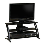 Black Modern Flat Screen Panel TV Stand - Entertainment Center