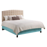 Full - Queen size Tufted Padded Upholstered Headboard in Beige