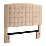 Full - Queen size Tufted Padded Upholstered Headboard in Beige