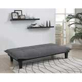 Charcoal Microfiber Click-Clack Futon Sofa Bed Lounger