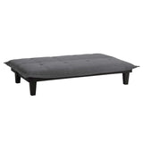 Charcoal Microfiber Click-Clack Futon Sofa Bed Lounger