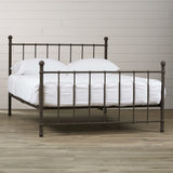 Full size Bronze Metal Platform Bed Frame with Headboard and Footboard