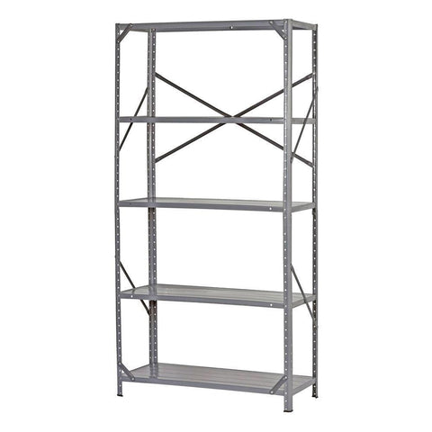 Commercial Steel Freestanding 5-Shelf Unit with Rubber Feet
