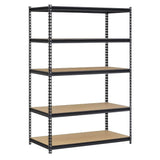 Heavy Duty Black Metal Storage Rack Shelving Unit with 5 Adjustable Shelves