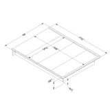 Full size Modern Platform Bed Frame in Natural Maple Finish