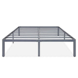 Full Heavy Duty Grey Metal Platform Bed Frame with Round Corners