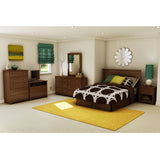 Full - Queen size Contemporary Headboard in Sumptuous Cherry Finish