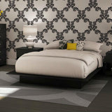 Full - Queen size Modern Platform Bed Frame with 2 Storage Drawers