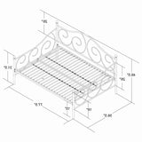 Full size Day Bed in Contemporary White Metal Finish