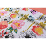 Full - Queen Cotton Quilt Set Multi-Color Floral Pattern
