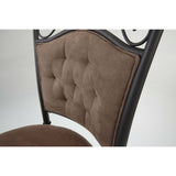 Metal 30-inch Barstool with Brown Microfiber Swivel Seat