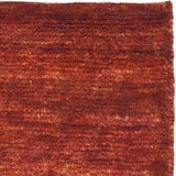 Hand-knotted Vegetable Dye Solo Rust Hemp Rug (8' x 10')
