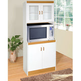 Tall Kitchen Storage Cabinet Cupboard with Microwave Space