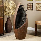 Indoor - Outdoor Cascading Trickling Fountain with Light - Water Recirculates