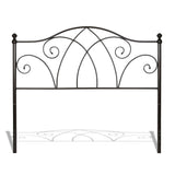 King size Complete Elegant Metal Bed Frame with Spiral Pattern Headboard and Footboard
