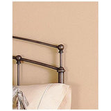 King size Arch Metal Headboard in Black Walnut Metallic Finish