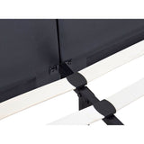 King size Black Fox Leather Upholstered Platform Bed Frame with 42-inch High Headboard