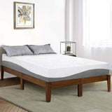 King size Solid Wood Platform Bed Frame in Brown Natural Finish