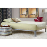 King size Luna Metal Platform Bed Frame with Wood Slats