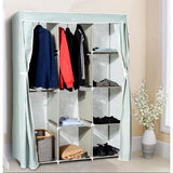 Light Blue 68-inch Portable Wardrobe Closet Clothes Storage Unit