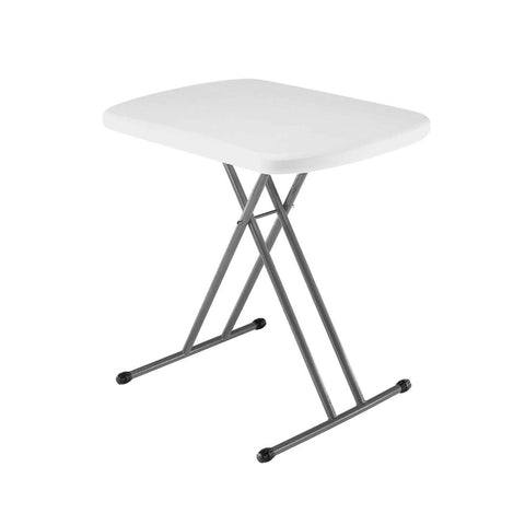 Indoor - Outdoor Folding Table with White Granite Color Plastic Top