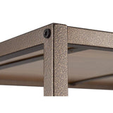 Steel Frame 5-Shelf Leaning Shelving Unit Bookcase with Bamboo Shelves