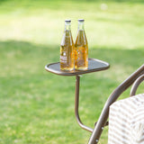 Outdoor Patio 2-Person Porch Swing with Adjustable Tilt Canopy and Side Table