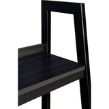 Set of 2 - Black 4-Shelf Modern Ladder Style Bookcases